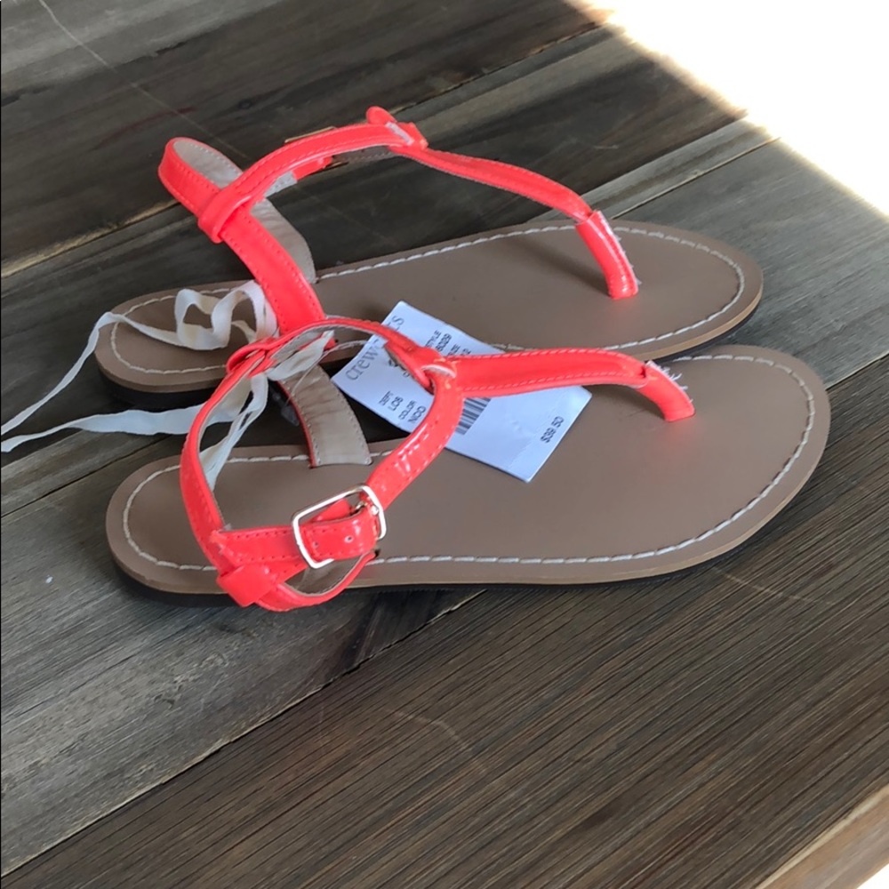 Crewcuts neon coral sandal new with tags!